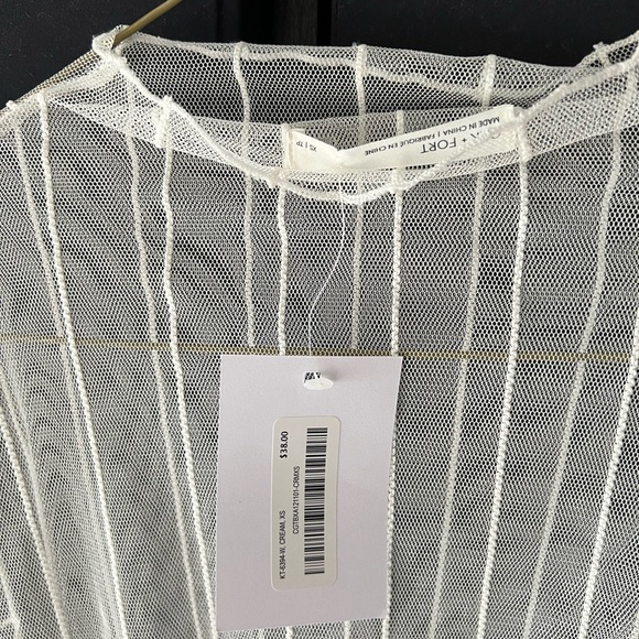 Oak + Fort Cream Mesh Top - Picture 3 of 3